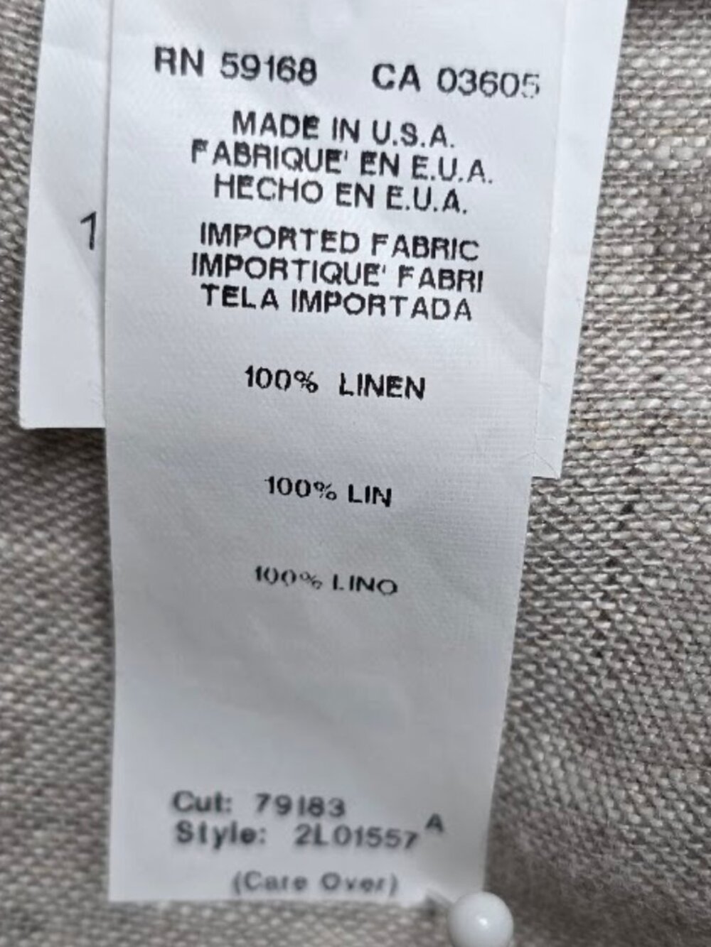 Karen Kane Sleeveless Linen Shirtdress Oat XS - Picture 9 of 10